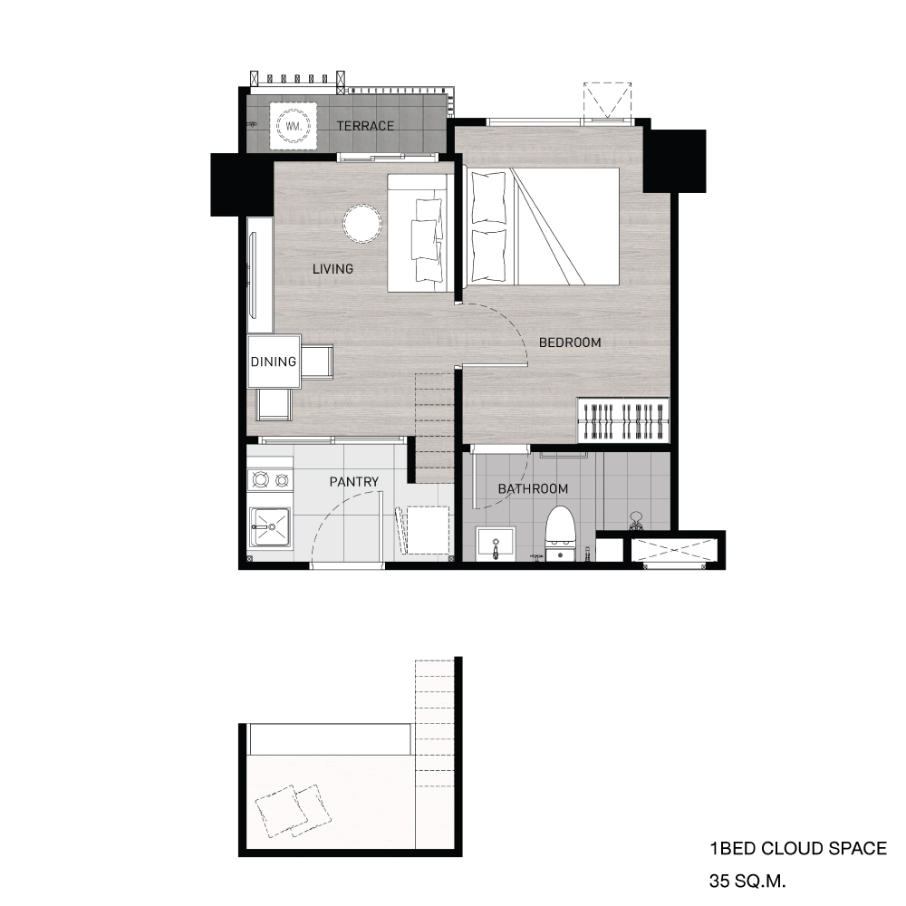 1 BED Cloud space